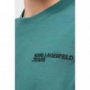 Klj Relax Ss Inside Out Tee Balsam  KARL LAGERFELD