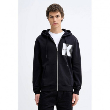 Klj Zip-up Hoodie Black  KARL LAGERFELD