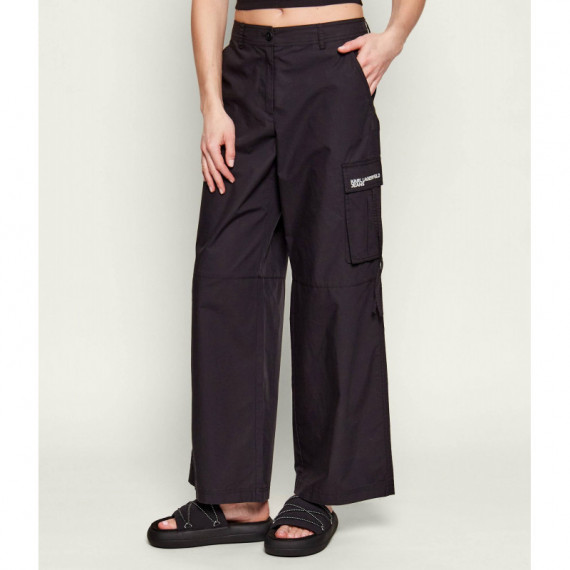 Klj Washed Cotton Cargo Washed Black  KARL LAGERFELD