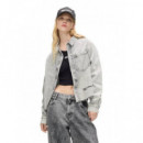 Klj Denim Blouse Bleached Grey  KARL LAGERFELD