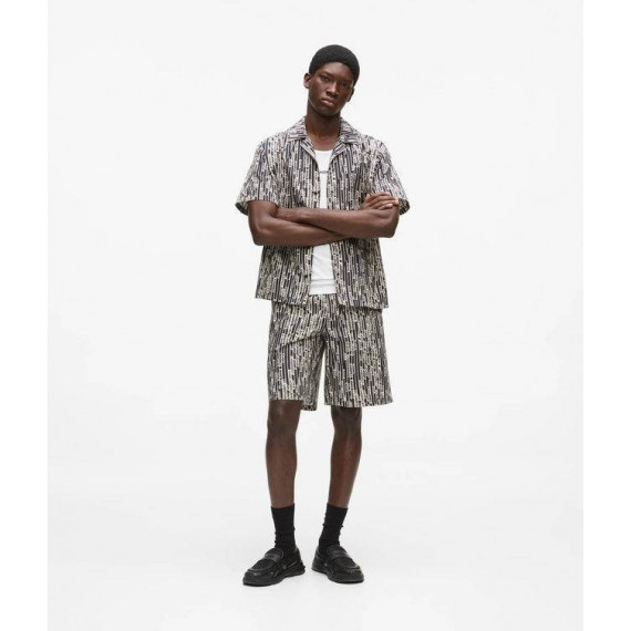 Klj Ss Aop Shirt Linear Logo Aop  KARL LAGERFELD