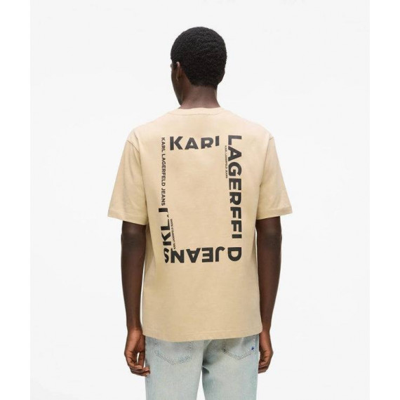 Klj Reg Back Frame Tee Pale Khaki  KARL LAGERFELD