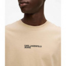 Klj Reg Back Frame Tee Pale Khaki  KARL LAGERFELD