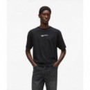 Klj Reg Back Frame Tee Black  KARL LAGERFELD