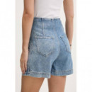 Klj Hr Denim Belt Short Washed Mid Blue  KARL LAGERFELD