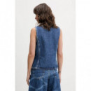 Klj Fitted Denim Vest Dark Blue Stone  KARL LAGERFELD
