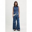 Klj Fitted Denim Vest Dark Blue Stone  KARL LAGERFELD