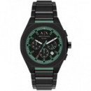 RELOJ SYNC NEGRO MATE E/VERDE