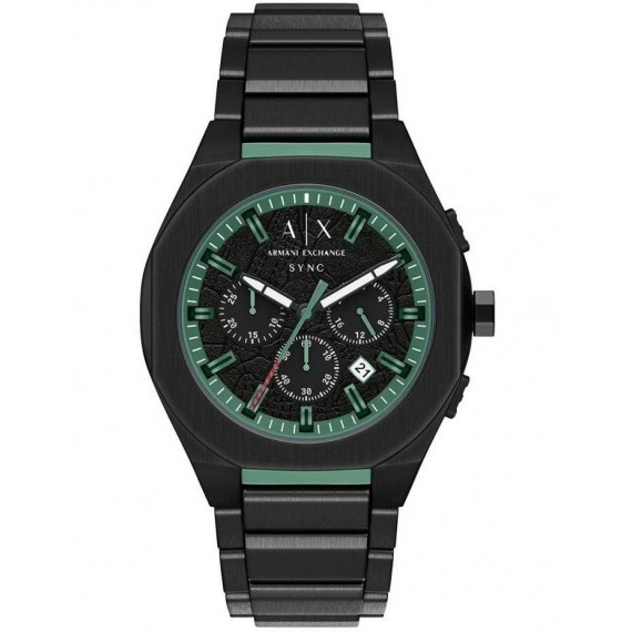 RELOJ SYNC NEGRO MATE E/VERDE