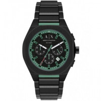 RELOJ SYNC NEGRO MATE E/VERDE