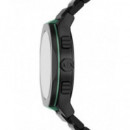 RELOJ SYNC NEGRO MATE E/VERDE