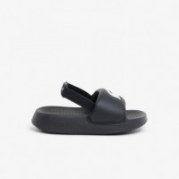 Serve Slide 1.0 Blk/white  LACOSTE