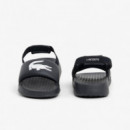Serve Slide 1.0 Blk/white  LACOSTE