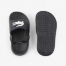 Serve Slide 1.0 Blk/white  LACOSTE