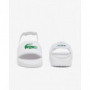 Serve Slide Wht/dark Green  LACOSTE