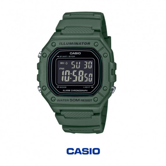 CASIO W-218H-3BV Reloj Digital 50M Cronómetro Alarma