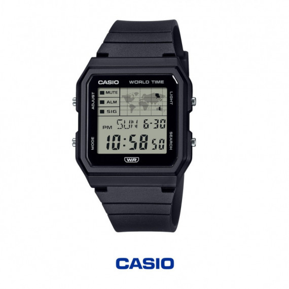 CASIO LF-30W-1A Reloj Digital Unisex - World Time - 5 Alarmas - Cronómetro - Resina Negra
