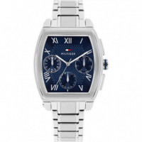 RELOJ TH OXFORD PLATEADO E/AZUL