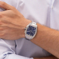 RELOJ TH OXFORD PLATEADO E/AZUL