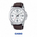CASIO MTP-1314L-7AV – Reloj Analógico Hombre, 50M, Cristal Mineral, Correa de Piel, Fecha