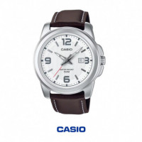 CASIO MTP-1314L-7AV – Reloj Analógico Hombre, 50M, Cristal Mineral, Correa de Piel, Fecha