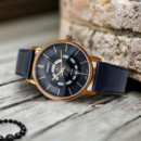 Reloj Casio MTP-B135RL-1AV Hombre Analógico con Día y Fecha, 50M WR, Correa de Piel