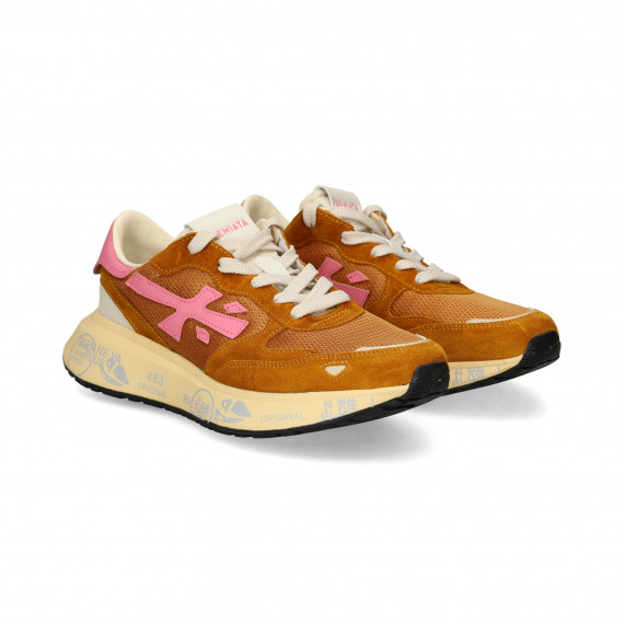 Deportivo Ante+malla Rosa+teja  PREMIATA