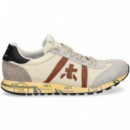 Deportivo Ante+nylon Teja+blanco  PREMIATA