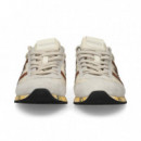 Deportivo Ante+nylon Teja+blanco  PREMIATA