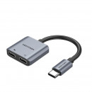 CABLE CONVERSOR VENTION USB-C/M - 2X USB-C/H AUDIO