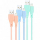 CABLE LIGHTNING A USB 2.0 NANOCABLE A/M 1M 3UD BLU