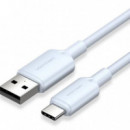 CABLE VENTION USB-A - USB-C 3A 60W 2M TRENZADO BLU