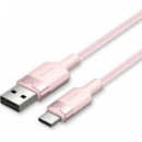 CABLE VENTION USB-A 2.0 - USB-C 3A 2M ALUMINIO ROS