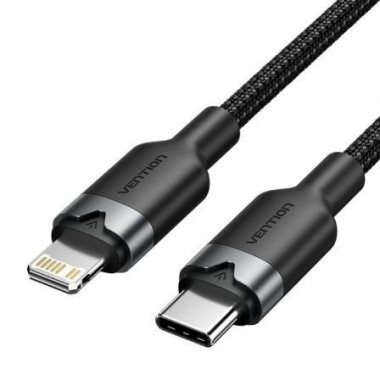 CABLE VENTION USB-C - LIGHTNING 27W 2M BLACK