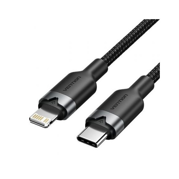CABLE VENTION USB-C - LIGHTNING 27W 2M BLACK
