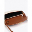 Bandolera con Solapa Efecto Piel Bicolor de LOLA CASADEMUNT
