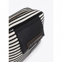 Cross Tejido Rayas Combinado con Efecto Piel de LOLA CASADEMUNT