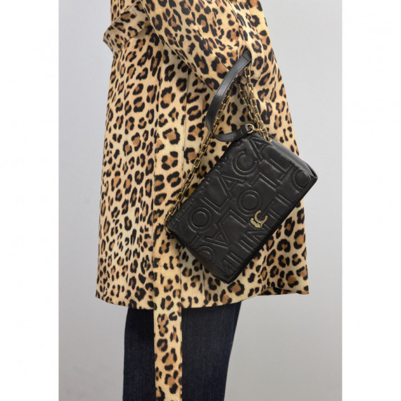 Bandolera con Solapa Pespunte Logo de LOLA CASADEMUNT