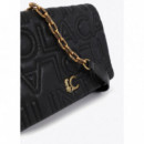 Bandolera con Solapa Pespunte Logo de LOLA CASADEMUNT