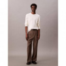 LS TEXTURE CTTN CREWNK SWEATER 1 TOFU