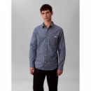 Ls Chambray Classic Shirt Blue Descent  CALVIN KLEIN