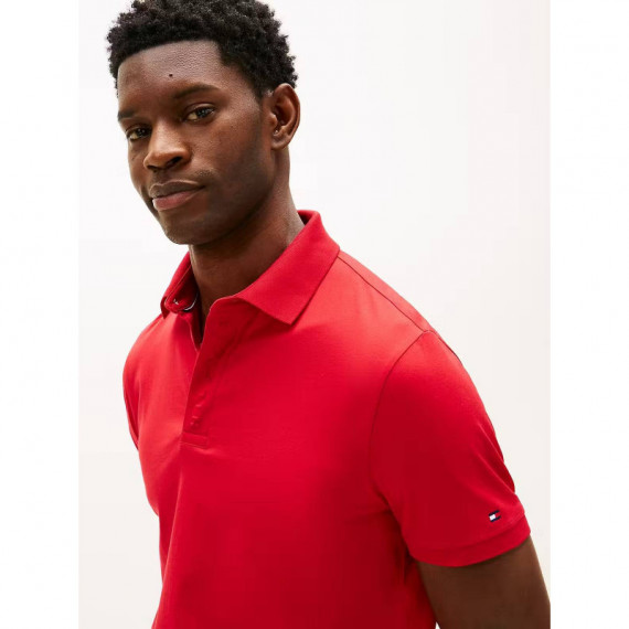 Hidden Placket Detail Reg Polo Medium Re  TOMMY HILFIGER