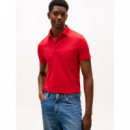 Hidden Placket Detail Reg Polo Medium Re  TOMMY HILFIGER