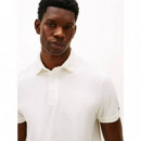 Hidden Placket Detail Reg Polo Ecru  TOMMY HILFIGER