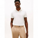 Hidden Placket Detail Reg Polo Ecru  TOMMY HILFIGER