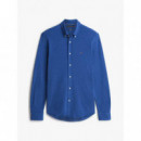 Knit Pique Featherweight Shirt Indigo He  TOMMY HILFIGER