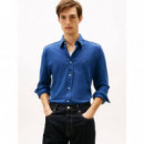 Knit Pique Featherweight Shirt Indigo He  TOMMY HILFIGER