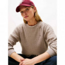 Co Cable Fine Gg C-nk Ls Sweater Ivory P  TOMMY HILFIGER