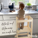 Prema 3 en 1 Torre Aprendizaje y Mesa Natural  MONTESSORI 509CREW