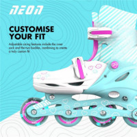 Patines Combo Neón Turquesa Rosa (30-33)  YVOLUTION